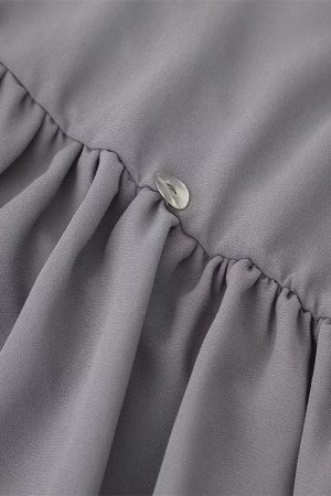 Backless Button Mini Dress