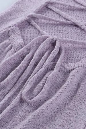 Backless Knitted Midi Dress