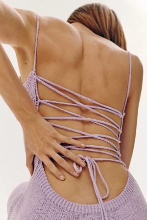 Backless Knitted Midi Dress