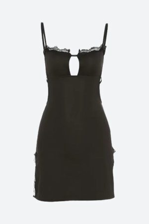 Baddie Backless Slit Mini Dress