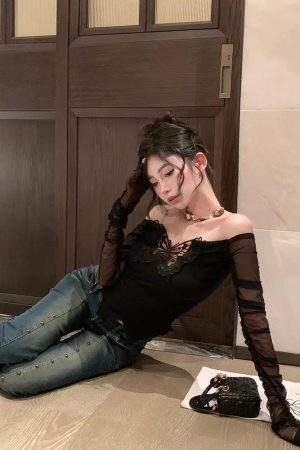 Baddie Butterfly Off Shoulder Top