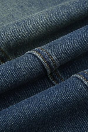 Baddie Cut Out Low Rise Denim Jeans