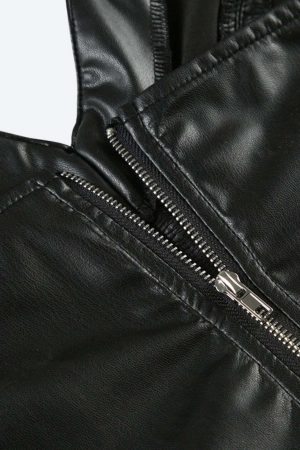 Baddie Faux Leather Crop Top