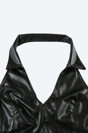 Baddie Faux Leather Crop Top
