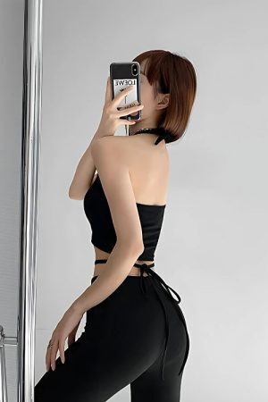 Baddie Heart Ring Halter Top