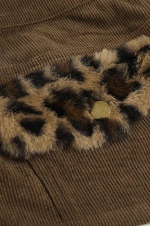 Baddie Leopard Corduroy Shorts