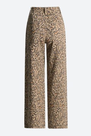 Baddie Leopard Embellished Cut Out Pants