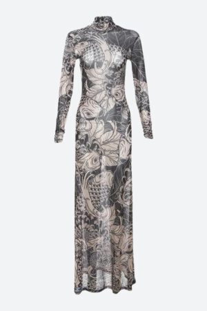 Baddie Tattoo Maxi Dress