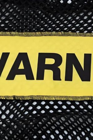 Baddie Warning Fishnet Mini Dress