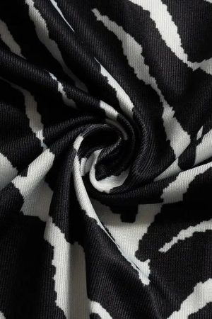 Baddie Zebra Backless Crop Top