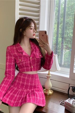 Barbie Crop Jacket & Mini Skirt Two Piece Set