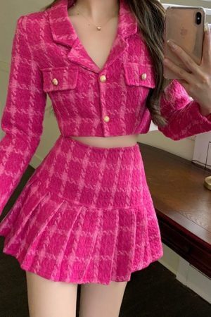 Barbie Crop Jacket & Mini Skirt Two Piece Set