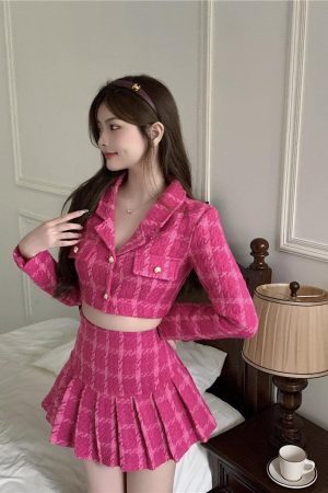 Barbie Crop Jacket & Mini Skirt Two Piece Set