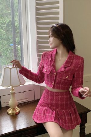 Barbie Crop Jacket & Mini Skirt Two Piece Set