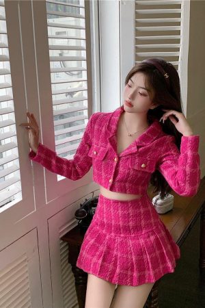 Barbie Crop Jacket & Mini Skirt Two Piece Set