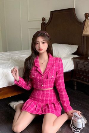 Barbie Crop Jacket & Mini Skirt Two Piece Set