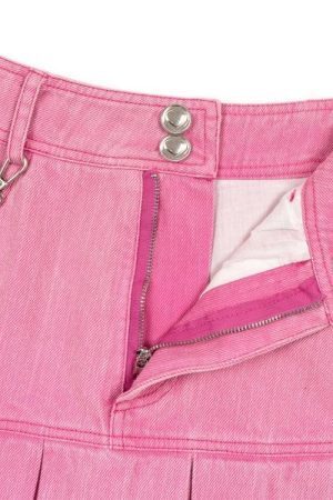 Barbie Pleated Denim Mini Skirt