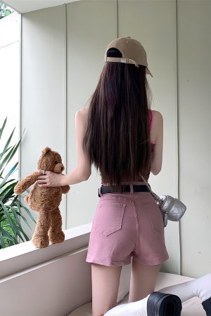 Barbie Side Slit Denim Mini Skort