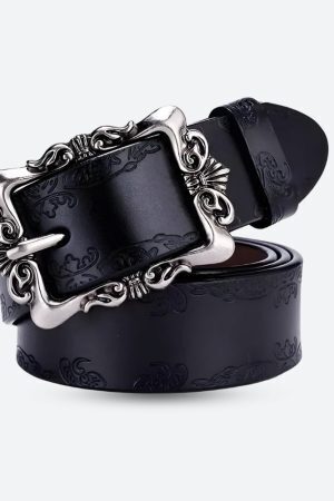 Baroque Faux Leather Belt