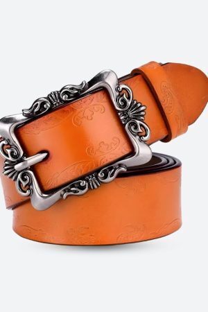 Baroque Faux Leather Belt