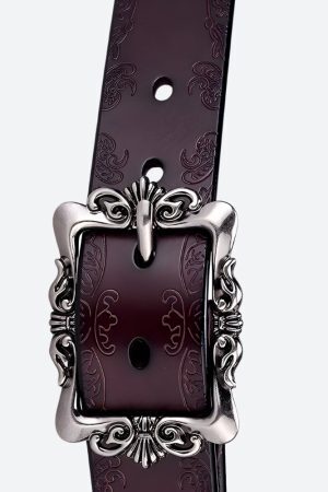Baroque Faux Leather Belt