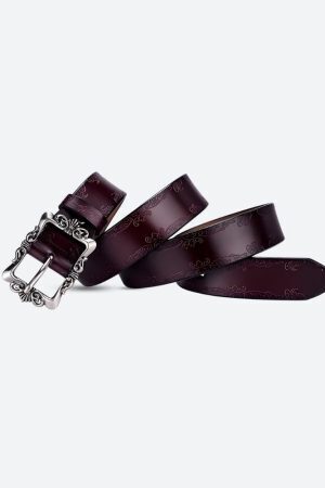 Baroque Faux Leather Belt
