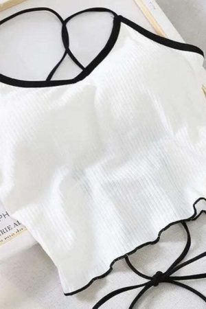 Basic Corduroy Backless Crop Top