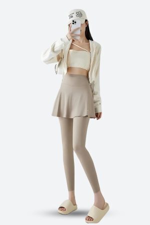 Basic Sport Leggings Mini Skirt
