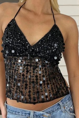 Beaded Backless Top