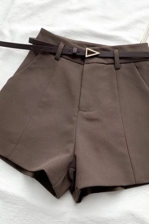 Belted High Waisted Shorts