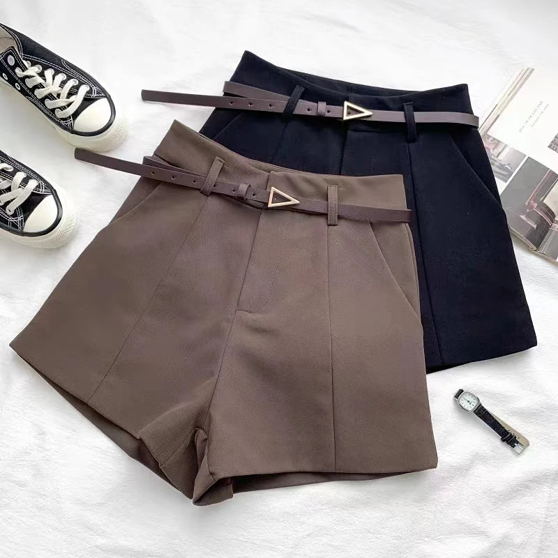 Belted High Waisted Shorts Belted High Waisted Shorts