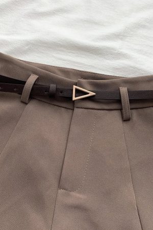 Belted High Waisted Shorts