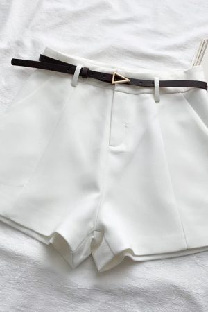 Belted High Waisted Shorts