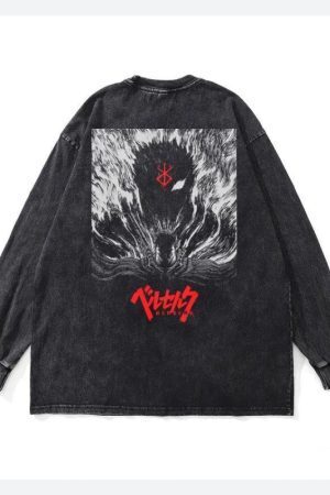 Berserk Printed Distressed Unisex Sweatshirt