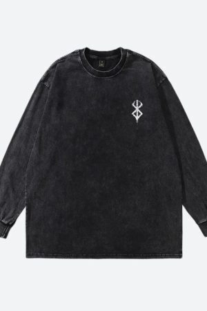 Berserk Printed Distressed Unisex Sweatshirt