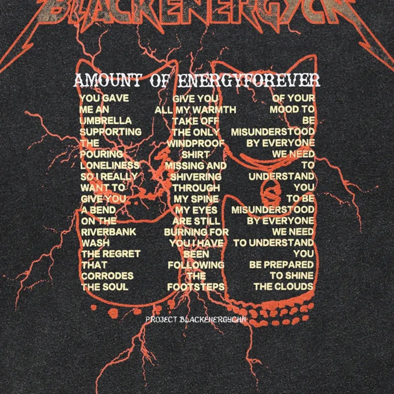 Black Energy Cat Band Tee Black Energy Cat Band Tee