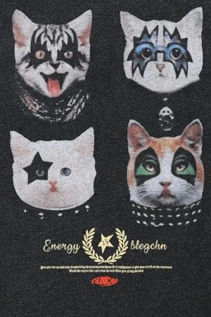 Black Energy Cat Band Tee