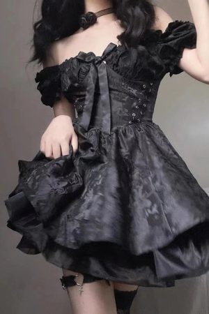 Black Princess Mini Dress