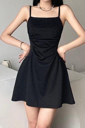 Black Sleeveless Mini Dress