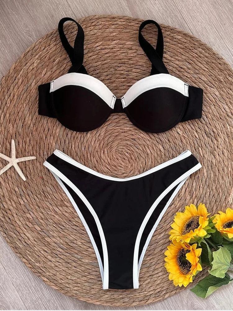 Black & White Contrast Bikini Set Black & White Contrast Bikini Set