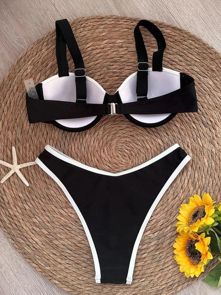 Black & White Contrast Bikini Set Black & White Contrast Bikini Set