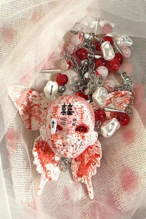 Bloody Gothic Skull Necklace