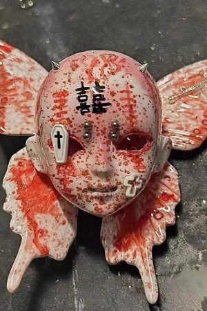 Bloody Gothic Skull Necklace