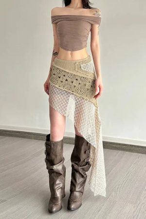 Boho Patchwork Mini Skirt