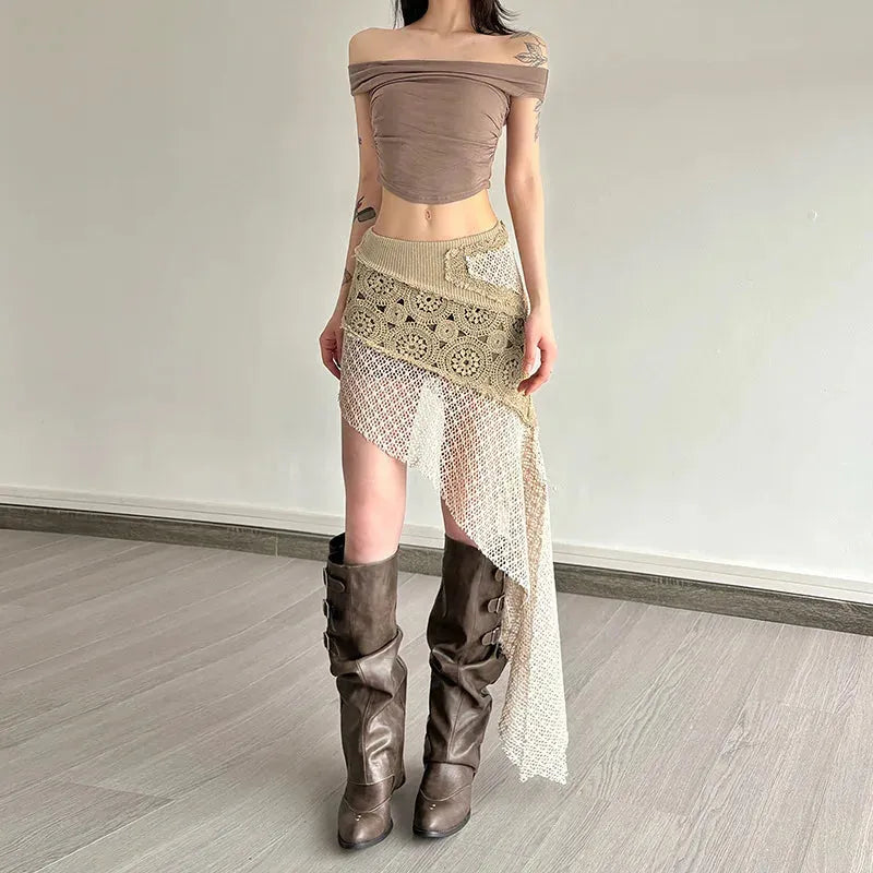 Boho Patchwork Mini Skirt Boho Patchwork Mini Skirt