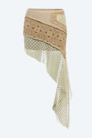 Boho Patchwork Mini Skirt