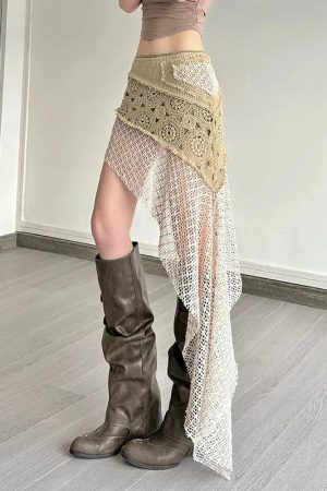 Boho Patchwork Mini Skirt