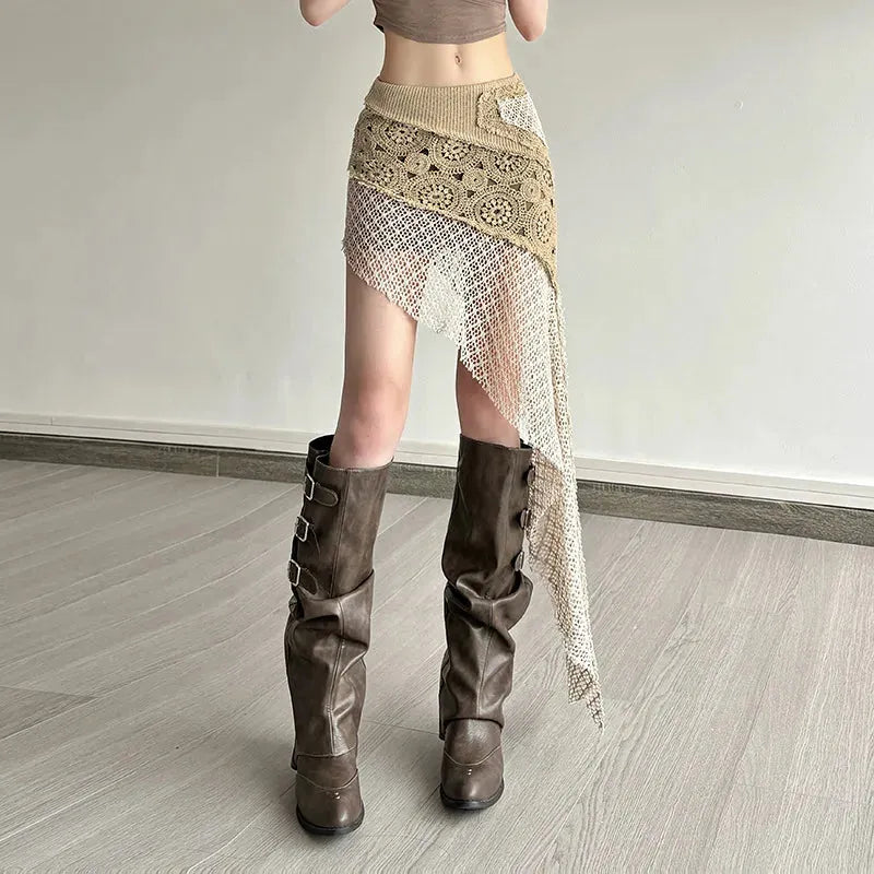 Boho Patchwork Mini Skirt Boho Patchwork Mini Skirt