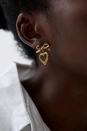 Bow & Heart Earrings