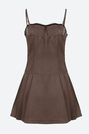 Bow Pleated Mini Dress